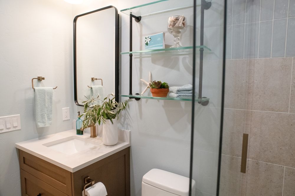 Mira Mesa, tub to walk-in shower, a Kaminskiy bathroom remodel in San Diego County