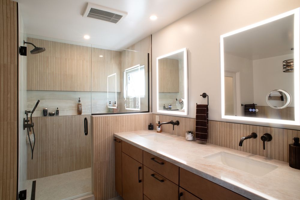 Point Loma, a spa-style primary bath, a Kaminskiy bathroom remodel in San Diego County