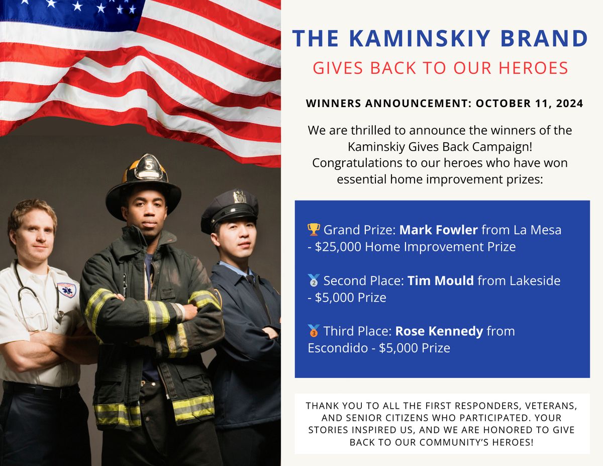 Kaminskiy Gives Back to Our Heroes 2024: the winners announcement
