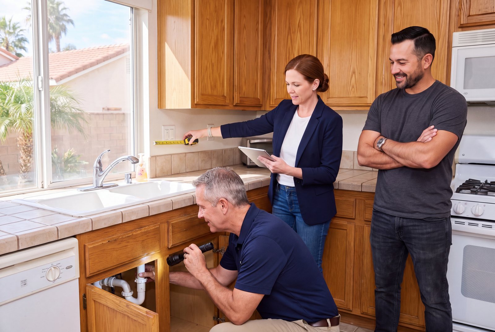 What is behind the kitchen walls