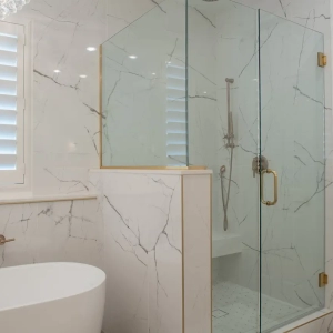 Elegant Walk In Shower Remodel