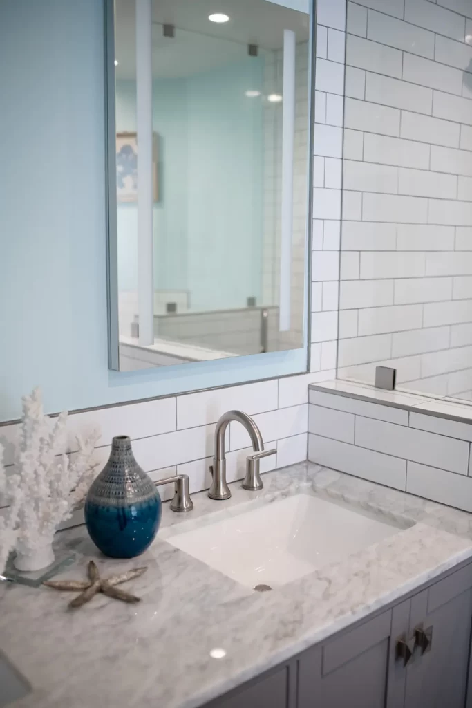 Bathroom Vanity added during San Diego Bathroom Remodel