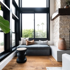 Sitting area with stunning views in whole home remodel