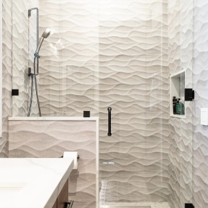 Guest bathroom with walk-in shower