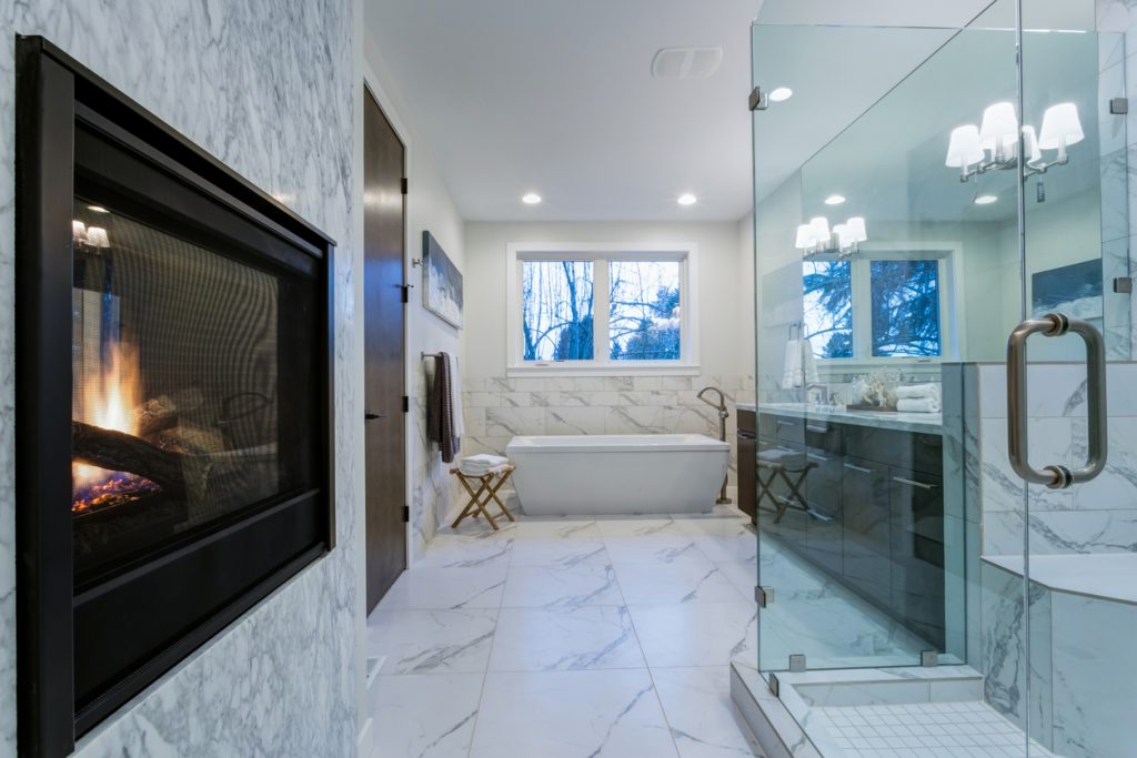 Bathroom Fireplace Design Ideas