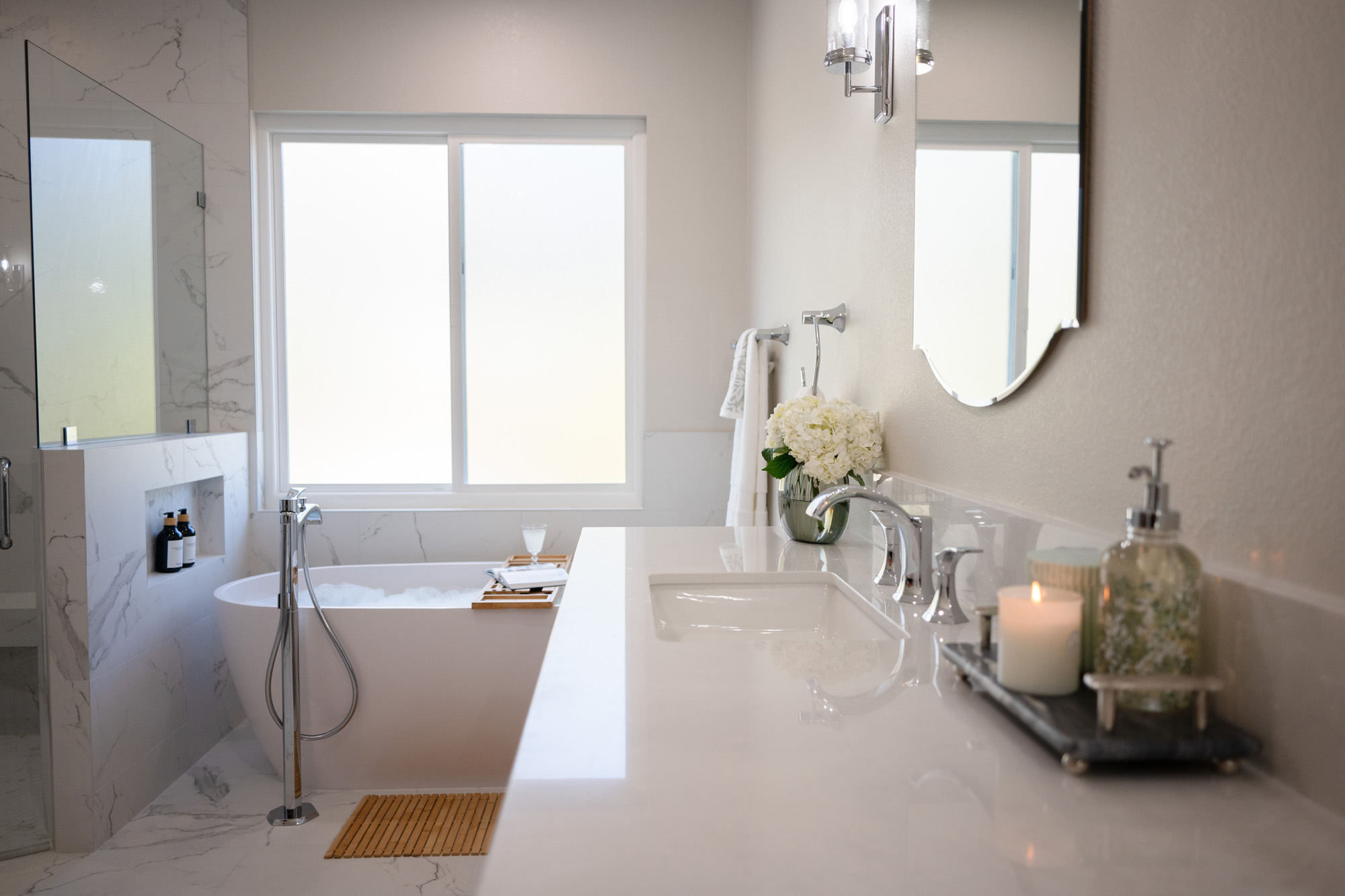 Curated visual reference: Picture Idea: Poway Serene Transitional Master Bathroom Remodel