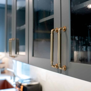 Brass Hardware Detail Kitchen Remodel