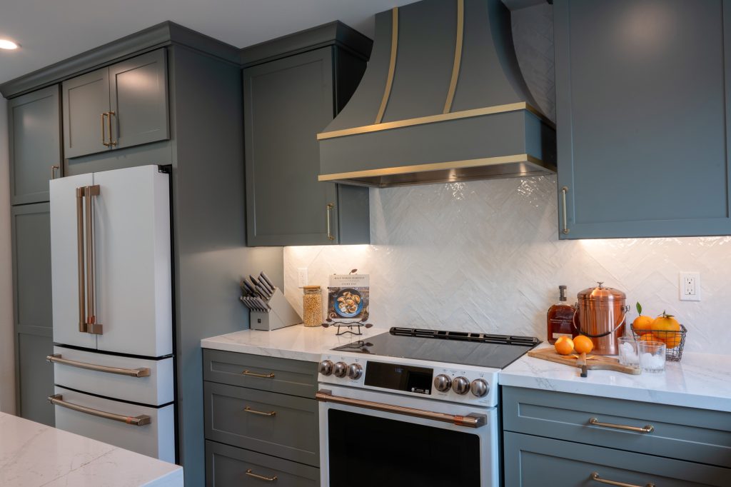 Contemporary Open Kitchen Hood and Appliances