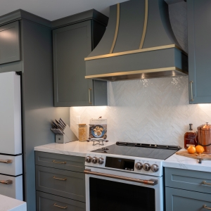 Contemporary Open Kitchen Hood and Appliances