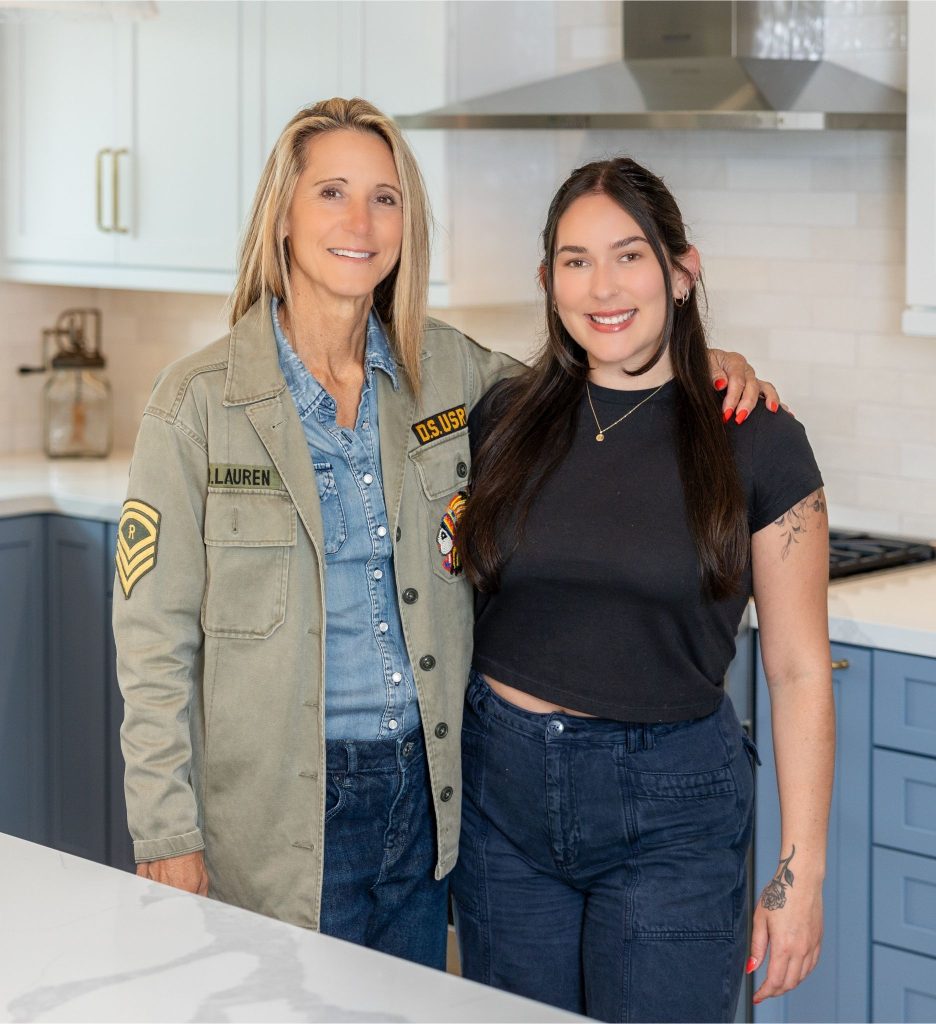 Designers Andrea Short and Haley Overlund in kitchen