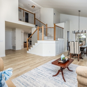Open staircase, LVP floors, vaulted great room