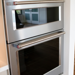 KitchenAid oven and microwave combination in remodeled kitchen